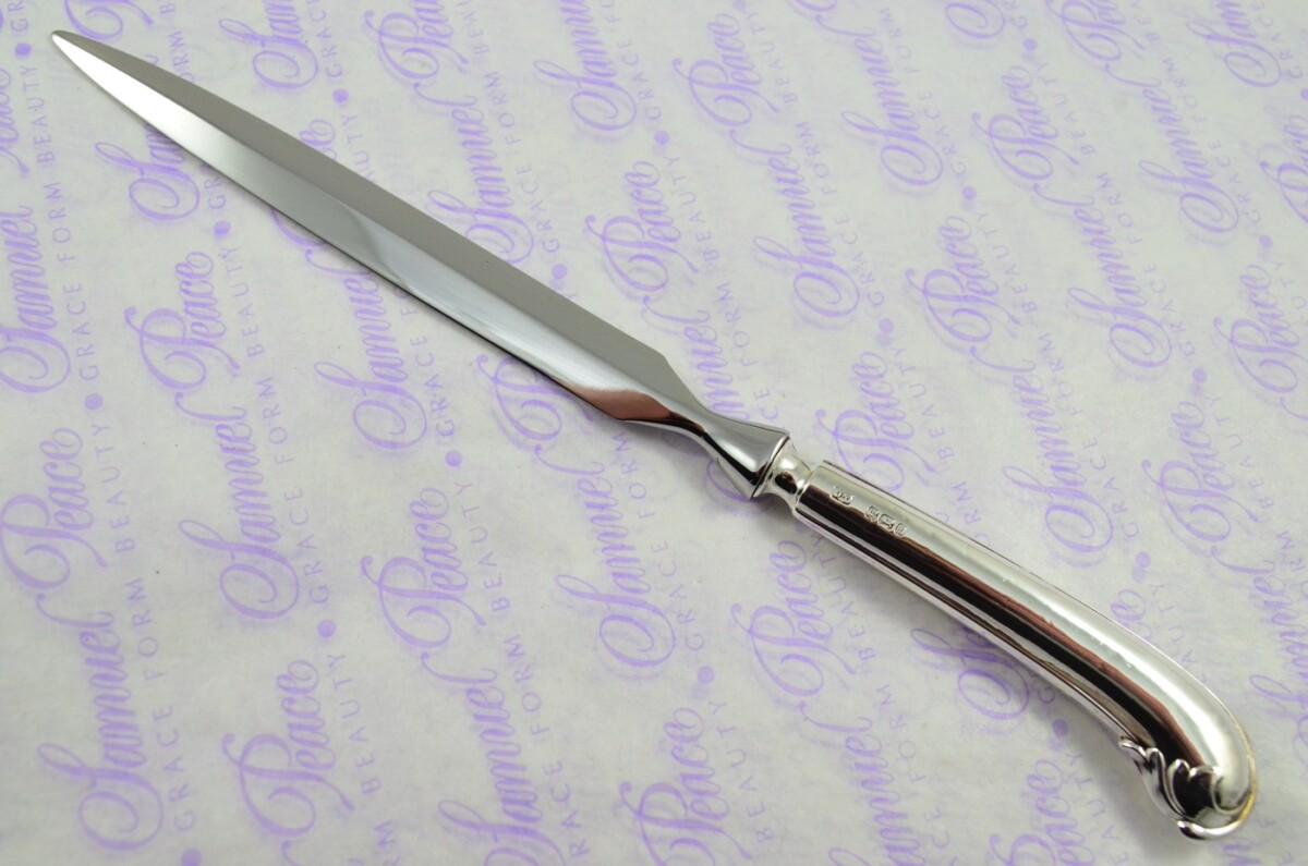 John Yates Sheffield Sterling Silver Handled Letter Opener/Paper knife Pistol Pattern 1911 - Image 2