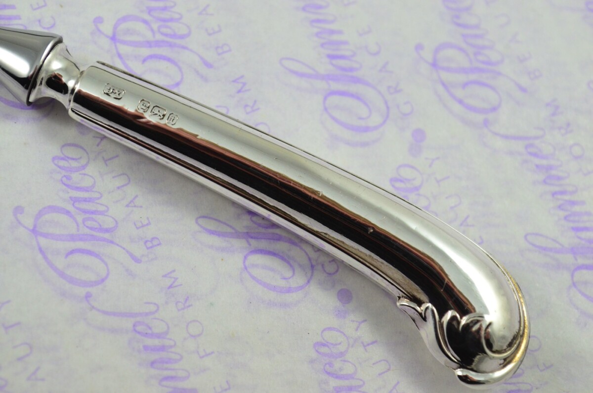John Yates Sheffield Sterling Silver Handled Letter Opener/Paper knife Pistol Pattern 1911 - Image 3