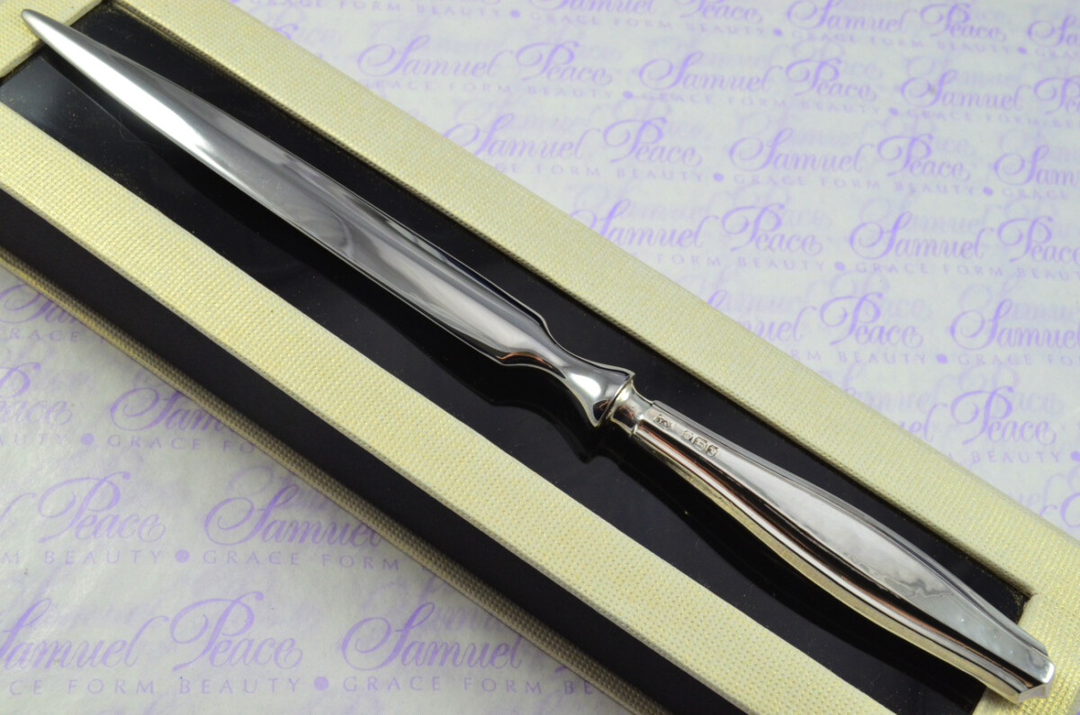 John Yates Sheffield Sterling Silver Handled Letter Opener Colton Pattern 1917 Cased