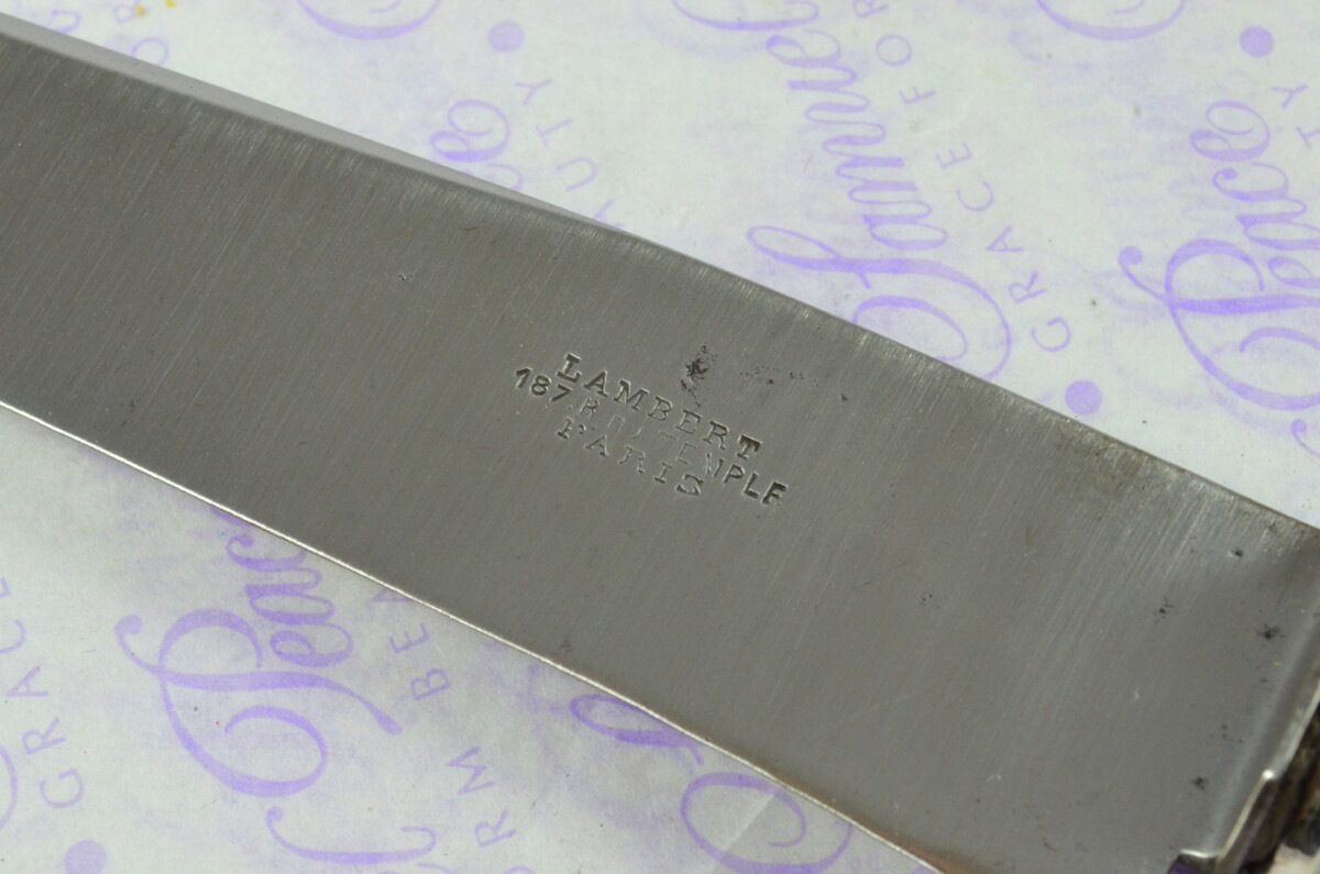 Immaculate Cased French Silver 2 Piece Carving Set Designed by Leonie Lambert Made in Paris - Image 7