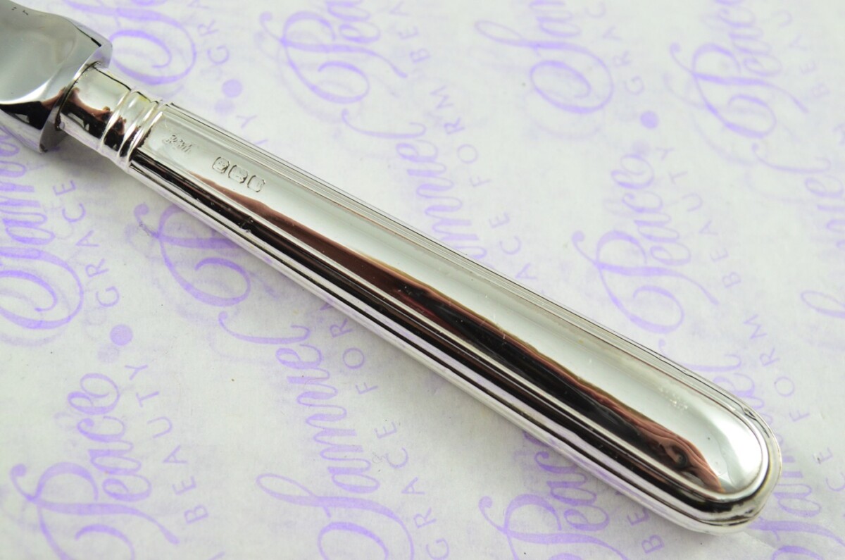 Robert Feed Mosley Sheffield Sterling Silver Handled Letter Opener/Paper knife Old English Thread Pattern 1914 - Image 3