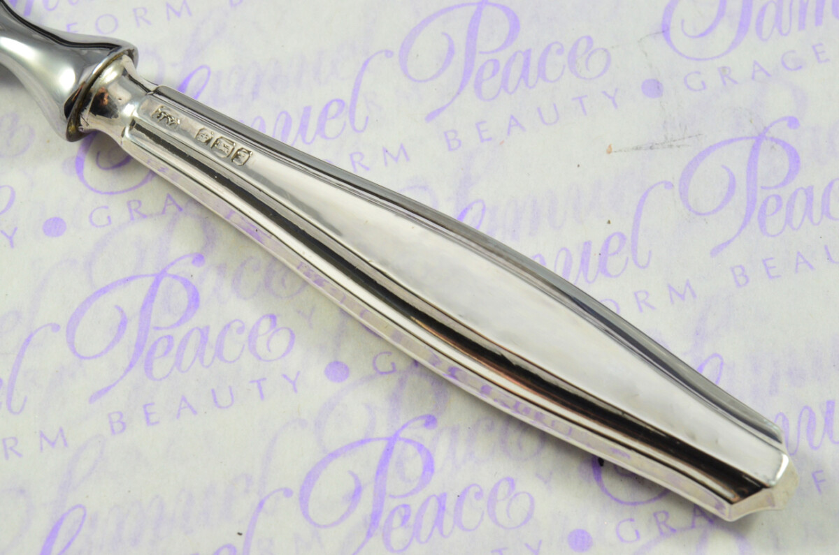 John Yates Sheffield Sterling Silver Handled Letter Opener Colton Pattern 1917 Cased - Image 4