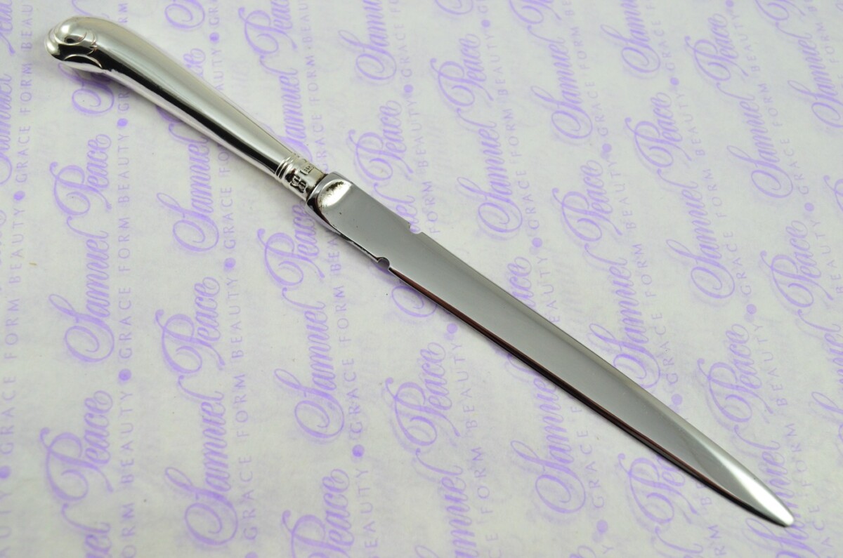 George Howson Sheffield Sterling Silver Handled Letter Opener/Paper knife Pistol Pattern 1903 - Image 4