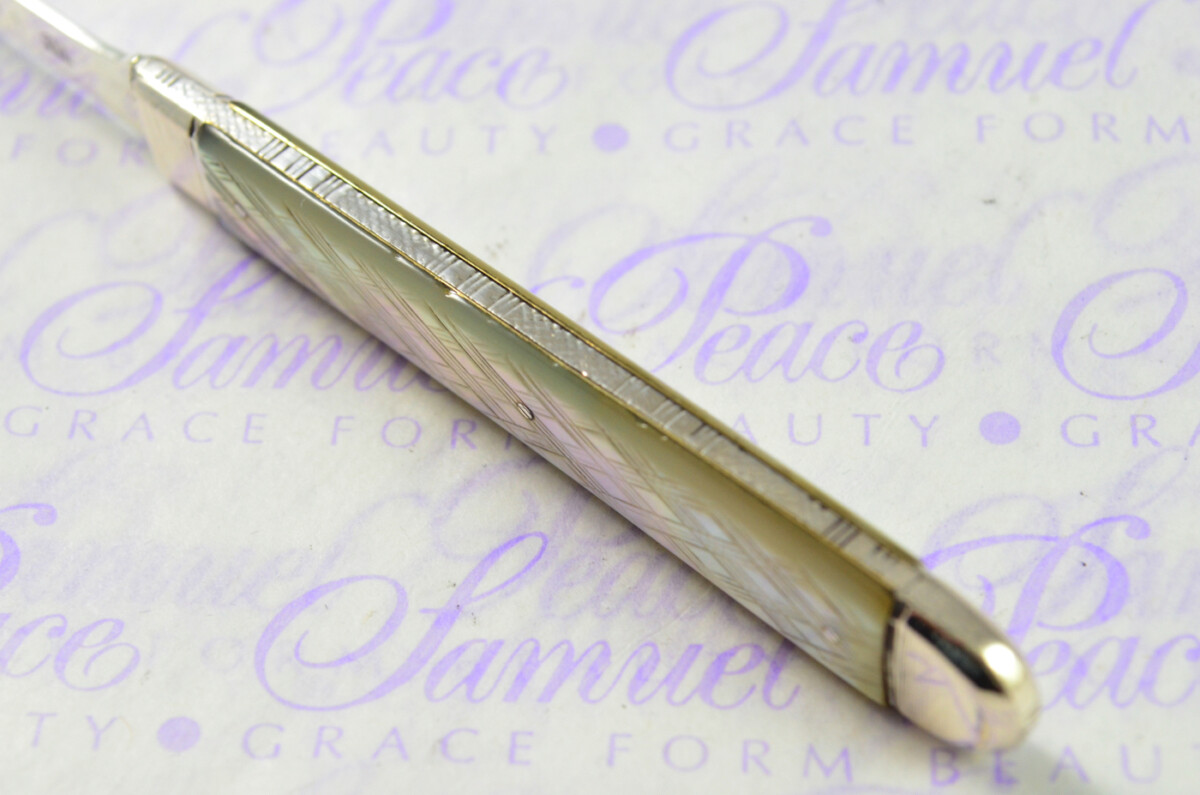 Fantastic Silver Bladed Capped Mother Of Pearl Fully Restored London Made Folding Fruit Fork C1800 - Image 8