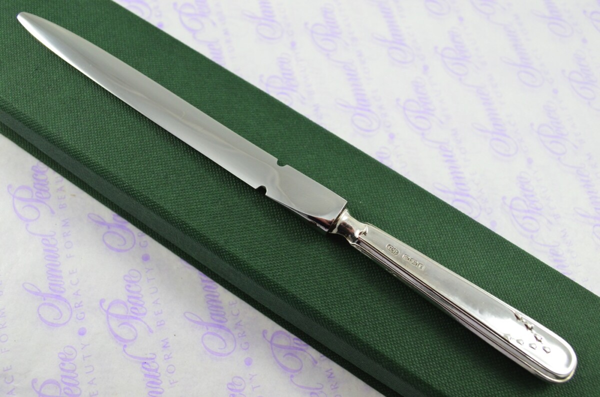 George Beatson Sheffield Sterling Silver Handled Letter Opener/Paper knife Moulin Pattern 1928