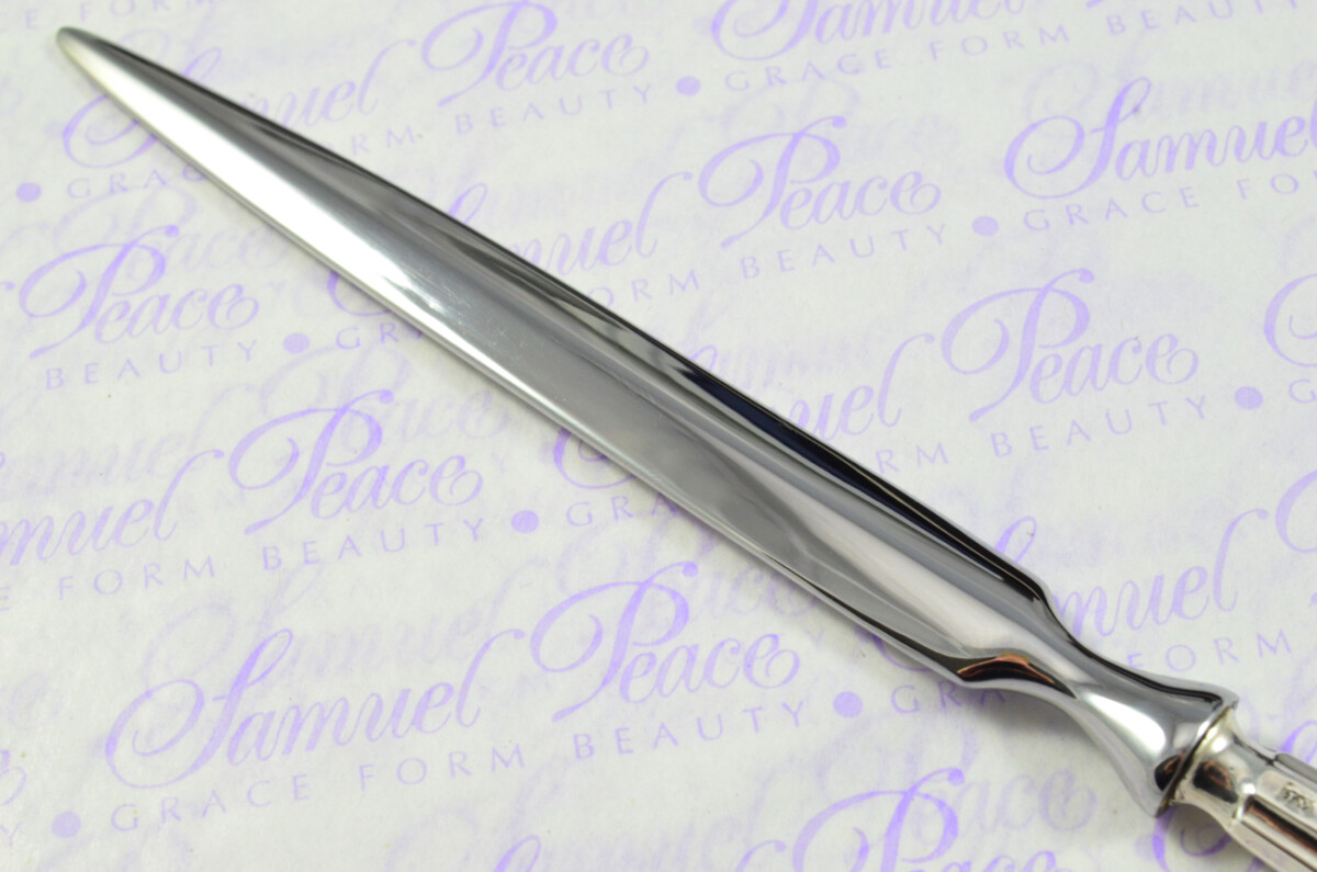 John Yates Sheffield Sterling Silver Handled Letter Opener Colton Pattern 1917 Cased - Image 6
