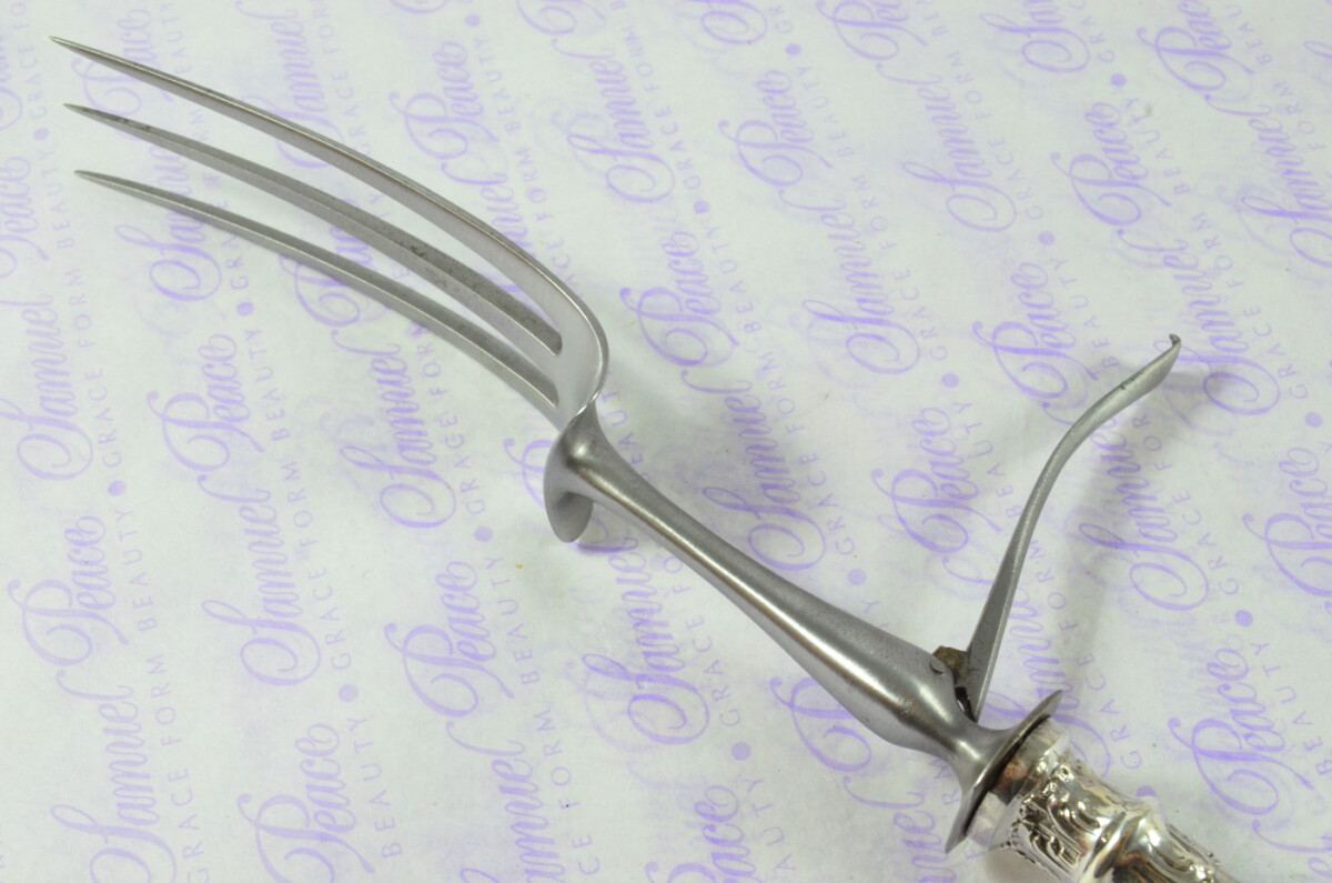 Immaculate Cased French Silver 2 Piece Carving Set Designed by Leonie Lambert Made in Paris - Image 12