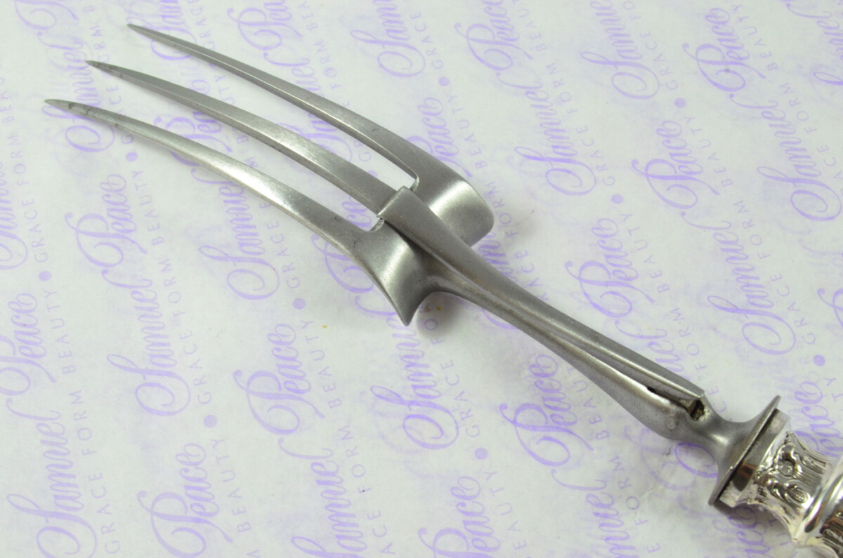 Immaculate Cased French Silver 2 Piece Carving Set Designed by Leonie Lambert Made in Paris - Image 13