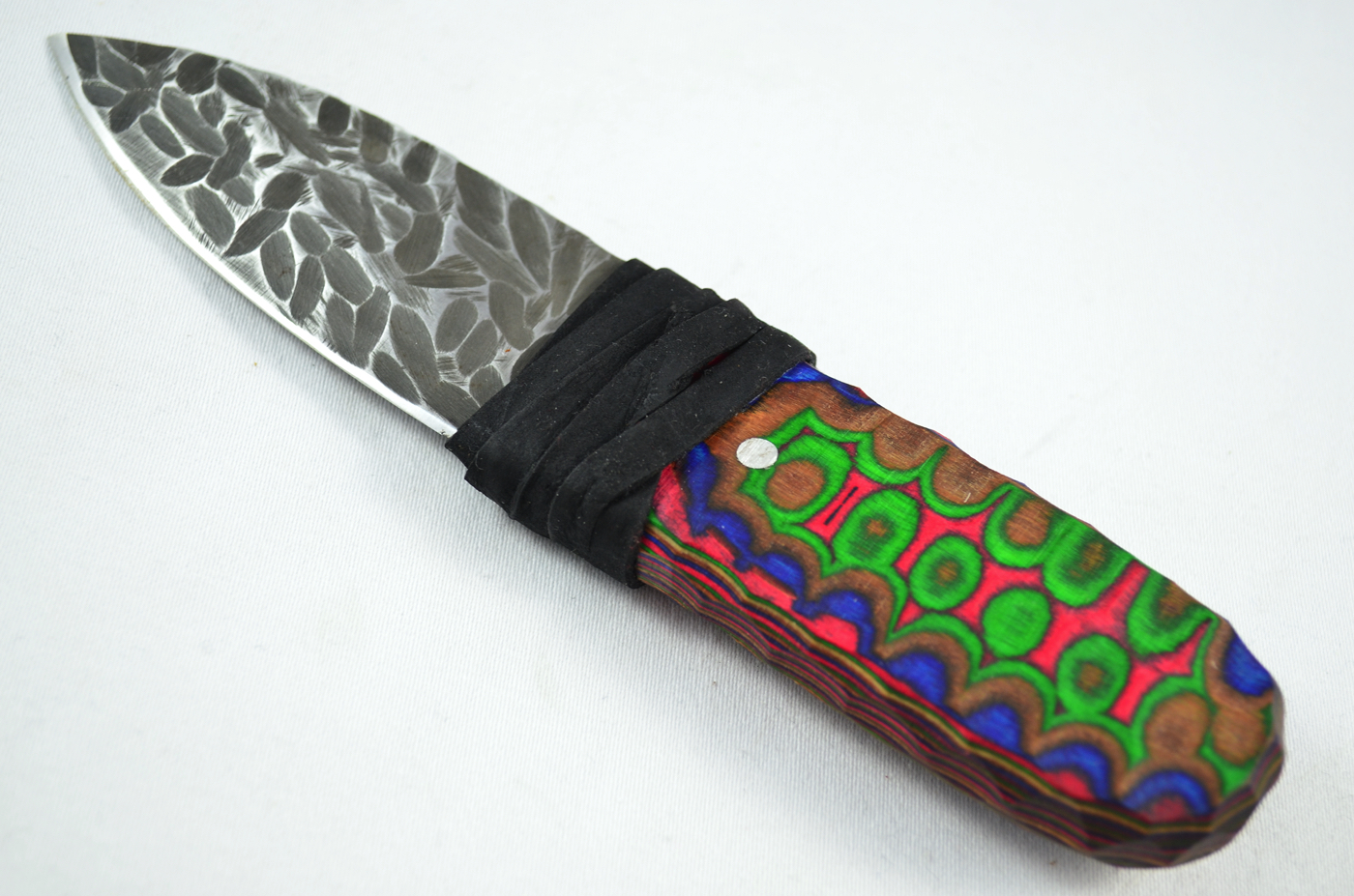 A Genuine Laminate Handled Damascus Steel Dirk Sgian Dubh Made In Sheffield England - Image 2