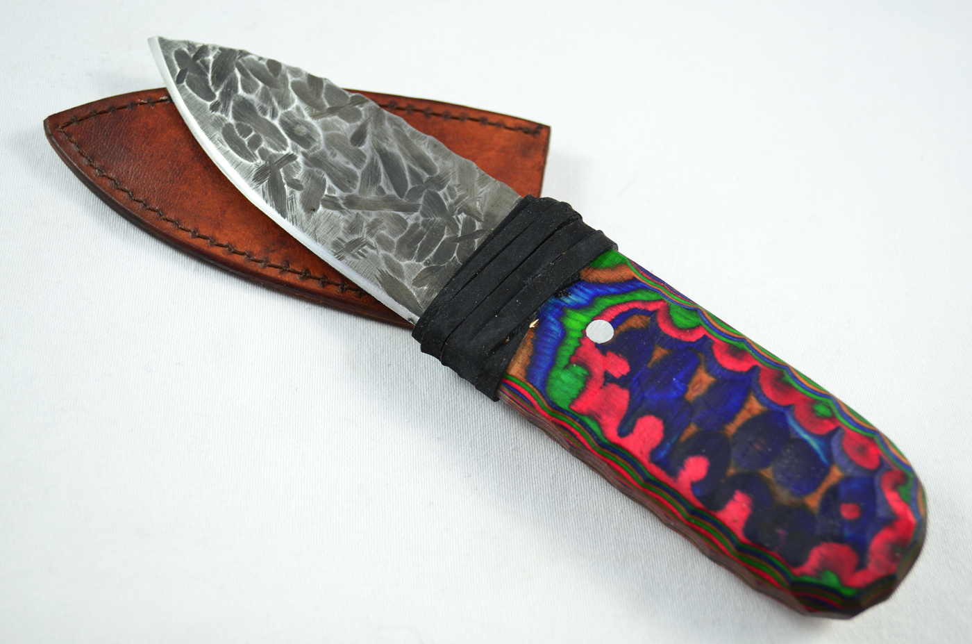 A Genuine Laminate Handled Damascus Steel Dirk Sgian Dubh Made In Sheffield England