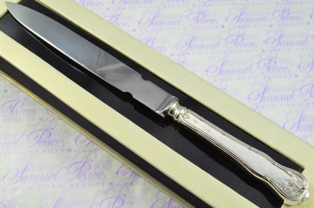 John Biggin Sheffield Sterling Silver Handled Letter Opener Fern Pattern 1917 Cased