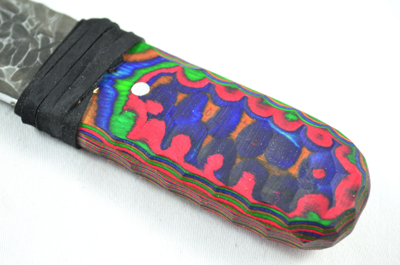 A Genuine Laminate Handled Damascus Steel Dirk Sgian Dubh Made In Sheffield England - Image 3