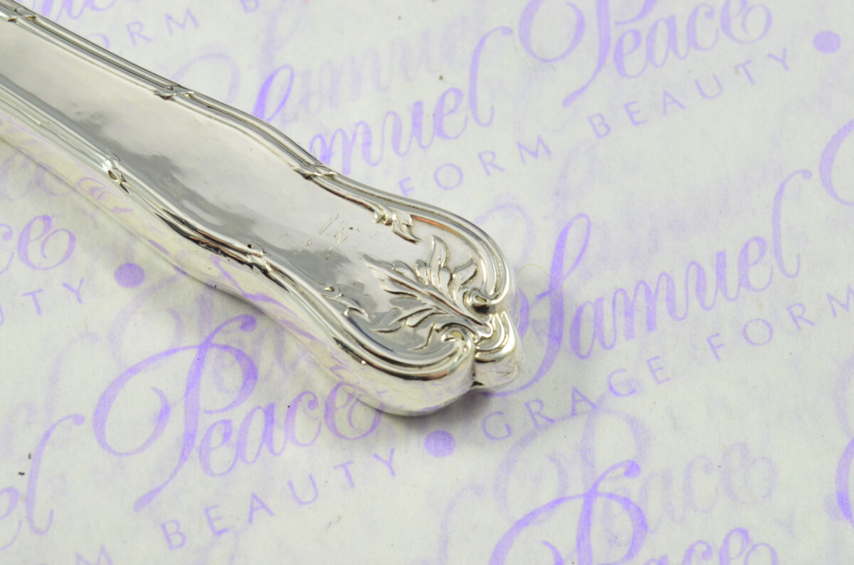 John Biggin Sheffield Sterling Silver Handled Letter Opener Fern Pattern 1917 Cased - Image 5