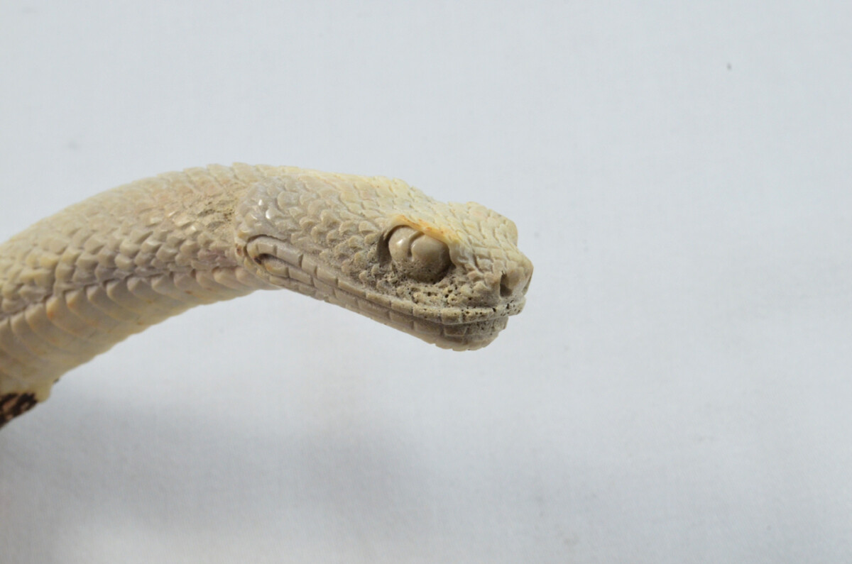 Snake Carved Walking Stick Cane Top Handle Stag Antler Horn Made Sheffield England - Image 2