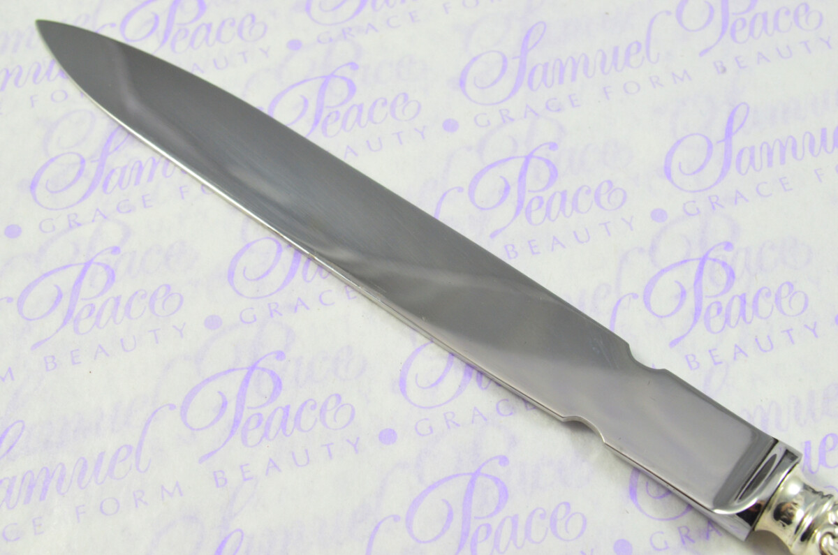 John Biggin Sheffield Sterling Silver Handled Letter Opener Fern Pattern 1917 Cased - Image 7