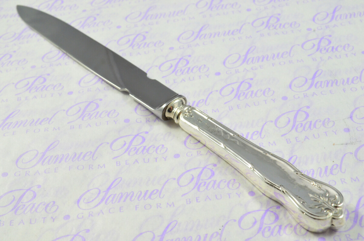 John Biggin Sheffield Sterling Silver Handled Letter Opener Fern Pattern 1917 Cased - Image 8