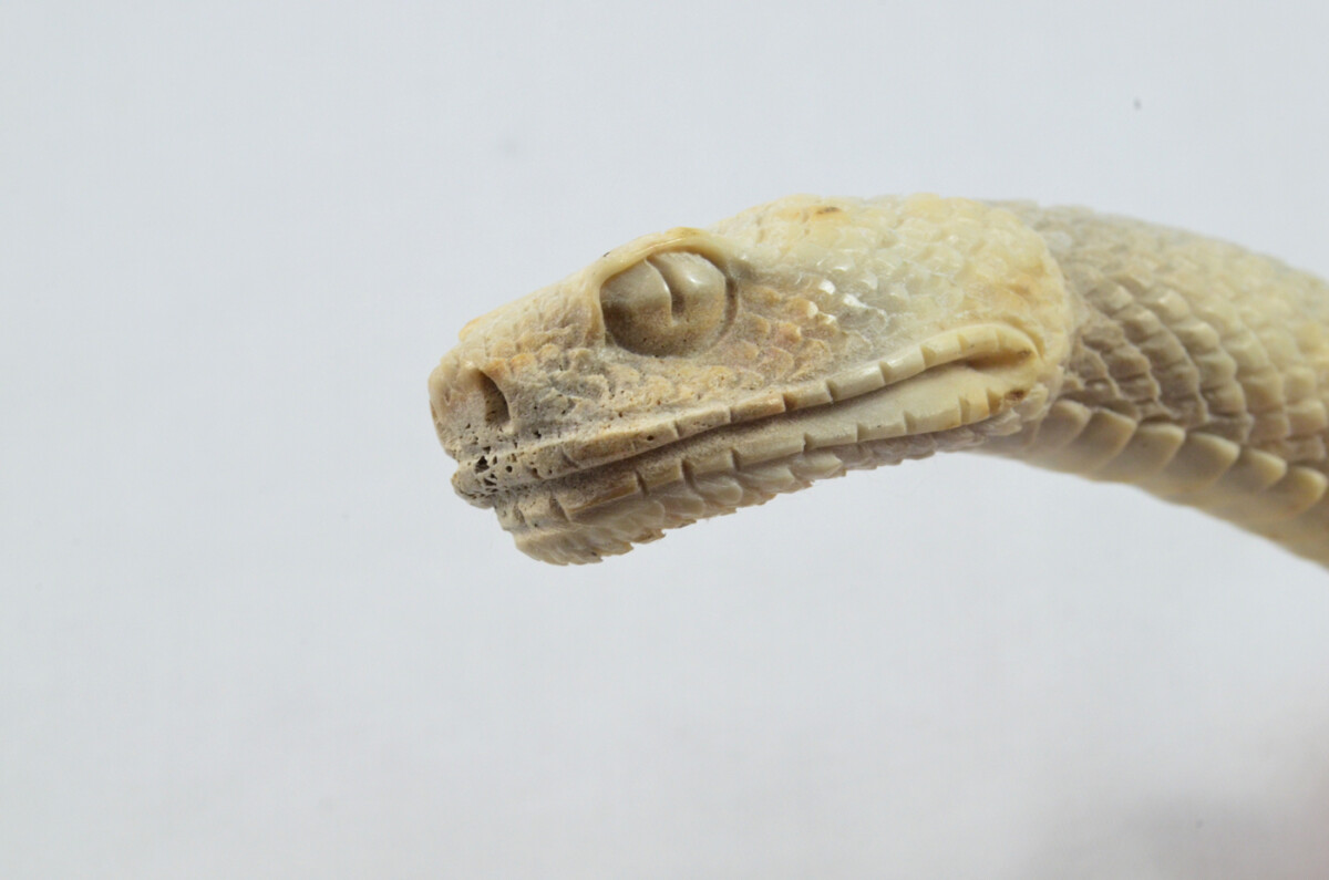Snake Carved Walking Stick Cane Top Handle Stag Antler Horn Made Sheffield England