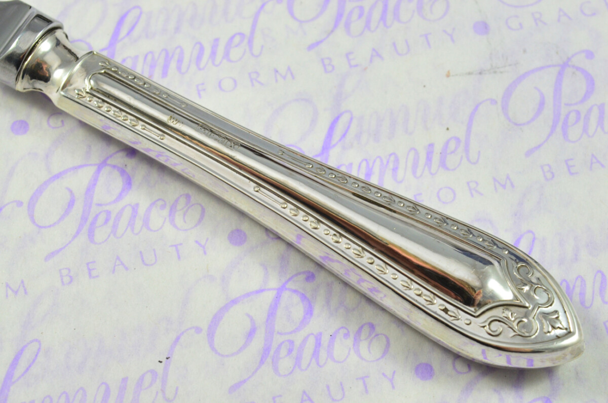 William Yates Sheffield Sterling Silver Handled Letter Opener Studley Pattern 1940 Cased - Image 4