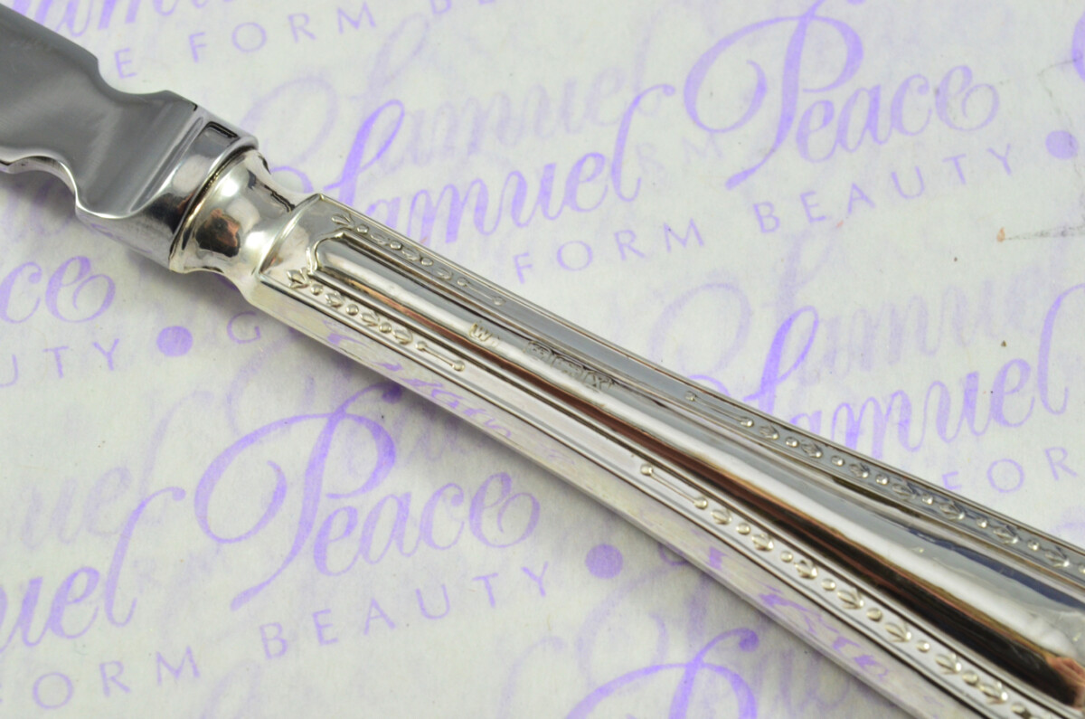 William Yates Sheffield Sterling Silver Handled Letter Opener Studley Pattern 1940 Cased - Image 6
