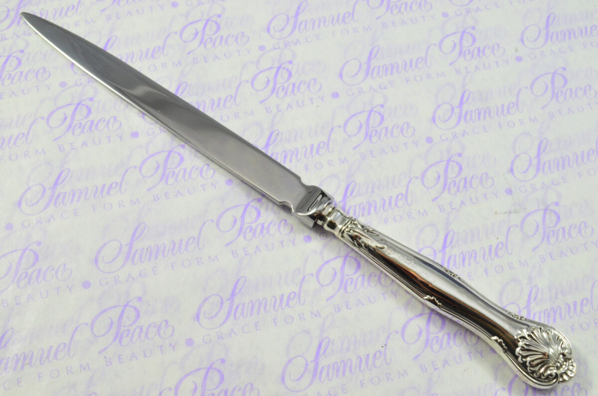 William Hutton Sheffield Sterling Silver Handled Letter Opener Kings Husk Pattern 1903 Cased - Image 3