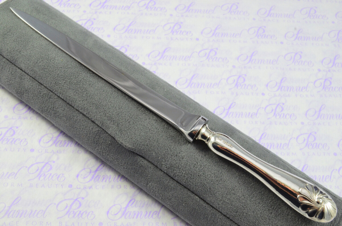 John Yates Sheffield Sterling Silver Handled Letter Opener Duxford Pattern 1910 Cased