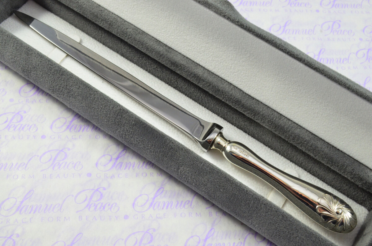 John Yates Sheffield Sterling Silver Handled Letter Opener Duxford Pattern 1910 Cased - Image 2