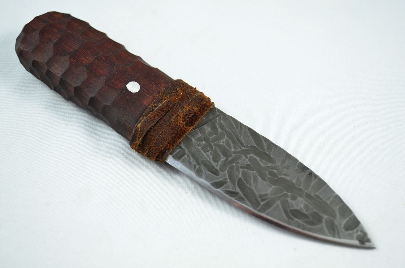 A Genuine Laminate Handled Damascus Steel Dirk Sgian Dubh Made In Sheffield England - Image 5