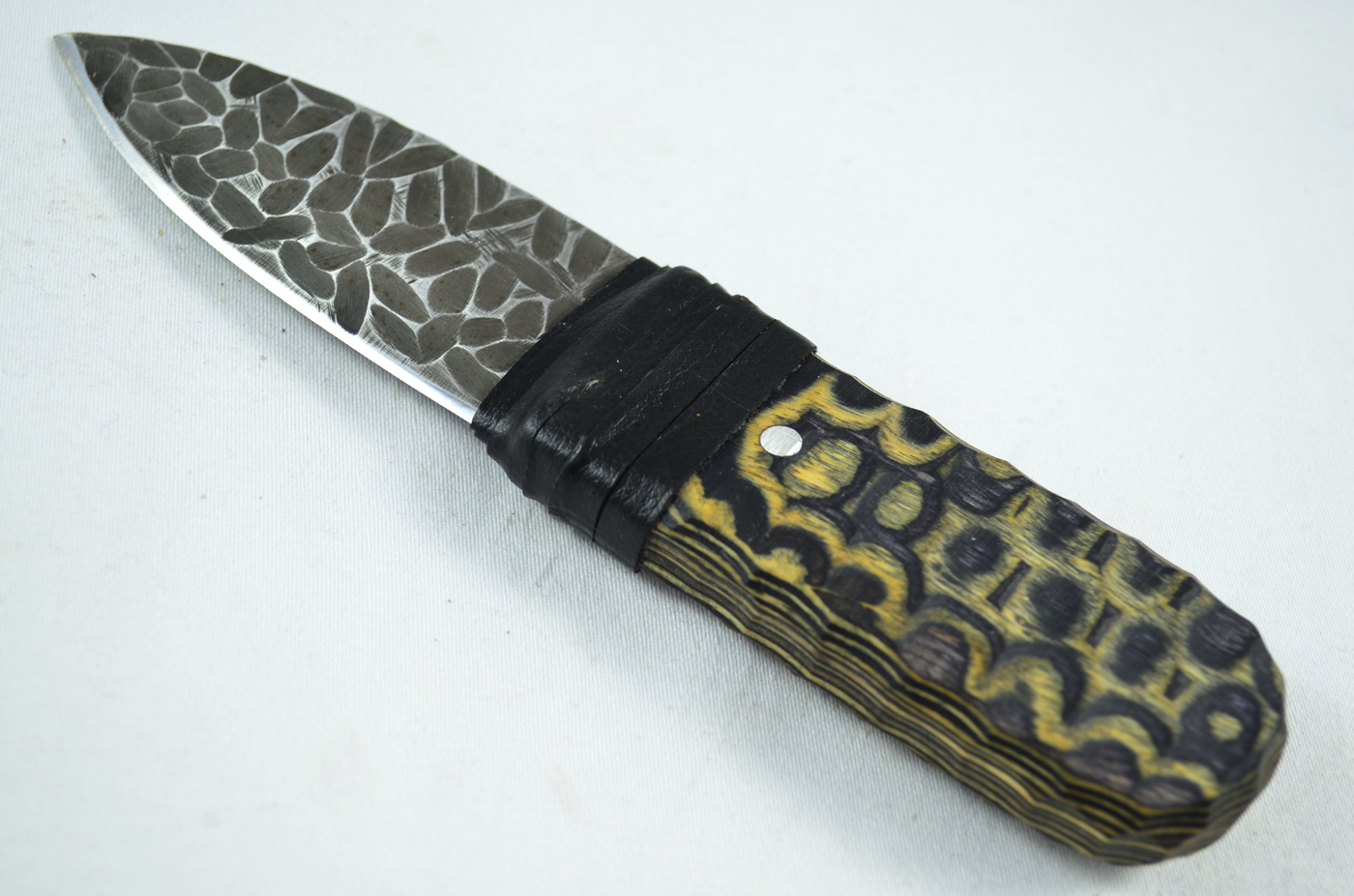 A Genuine Laminate Handled Damascus Steel Dirk Sgian Dubh Made In Sheffield England - Image 2