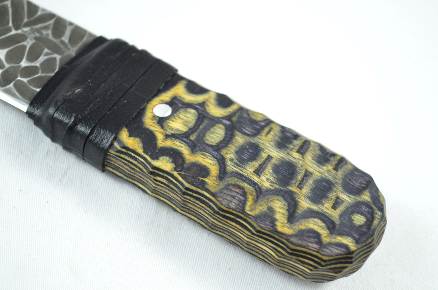 A Genuine Laminate Handled Damascus Steel Dirk Sgian Dubh Made In Sheffield England - Image 3