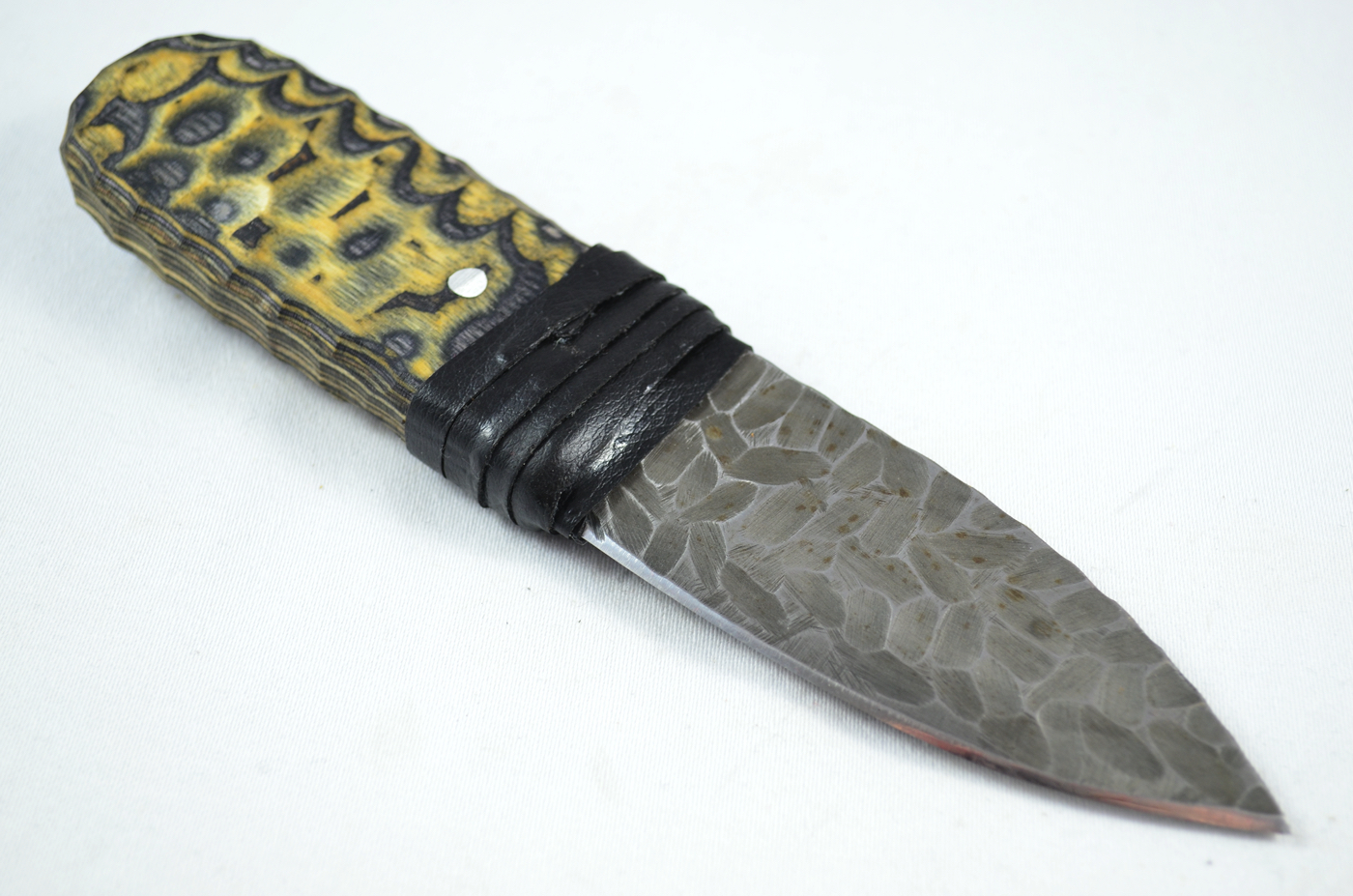 A Genuine Laminate Handled Damascus Steel Dirk Sgian Dubh Made In Sheffield England - Image 5