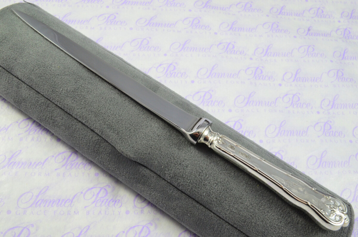 John Biggin Sheffield Sterling Silver Handled Letter Opener Fern Pattern 1918 Cased