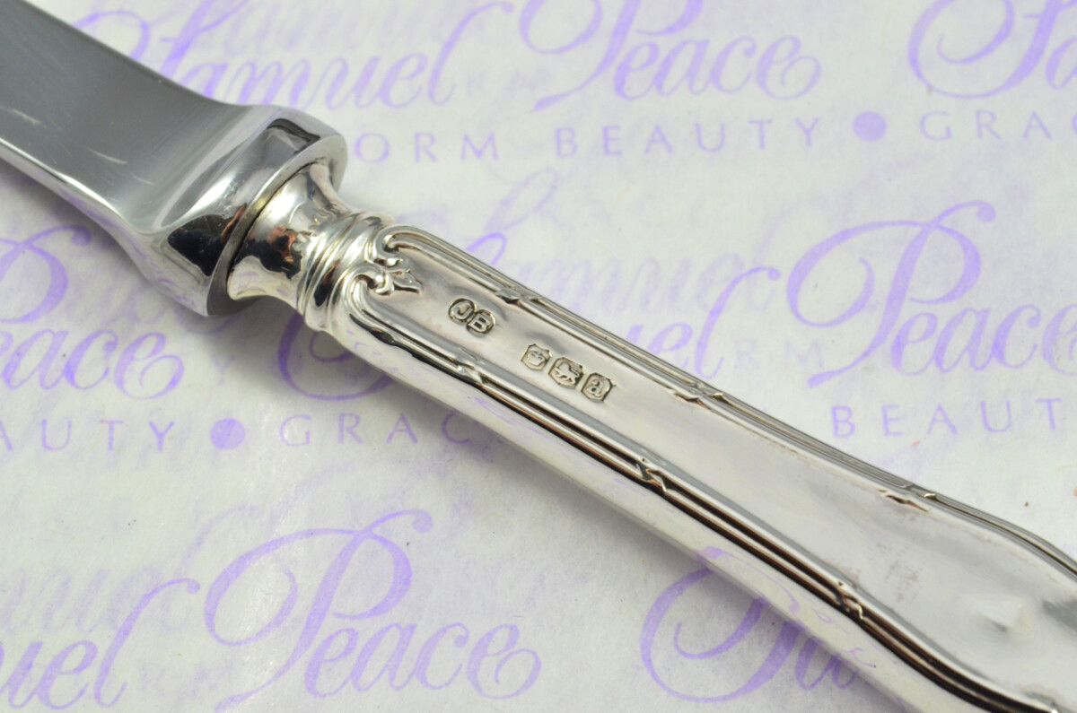 John Biggin Sheffield Sterling Silver Handled Letter Opener Fern Pattern 1918 Cased - Image 6