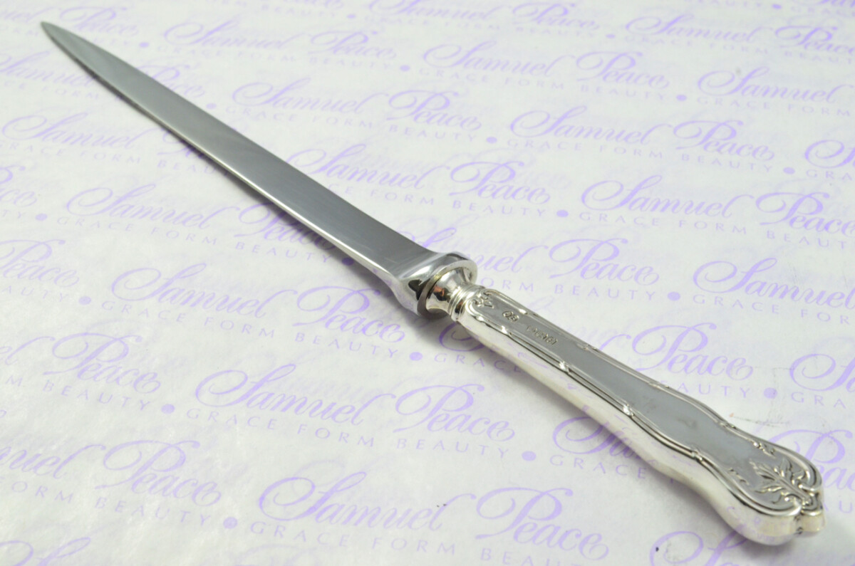 John Biggin Sheffield Sterling Silver Handled Letter Opener Fern Pattern 1918 Cased - Image 8
