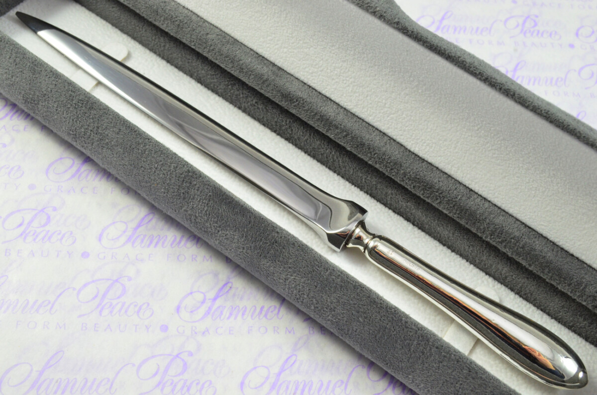 Thomas Bradbury Sheffield Sterling Silver Handled Letter Opener Old English Pattern 1936 Cased - Image 2
