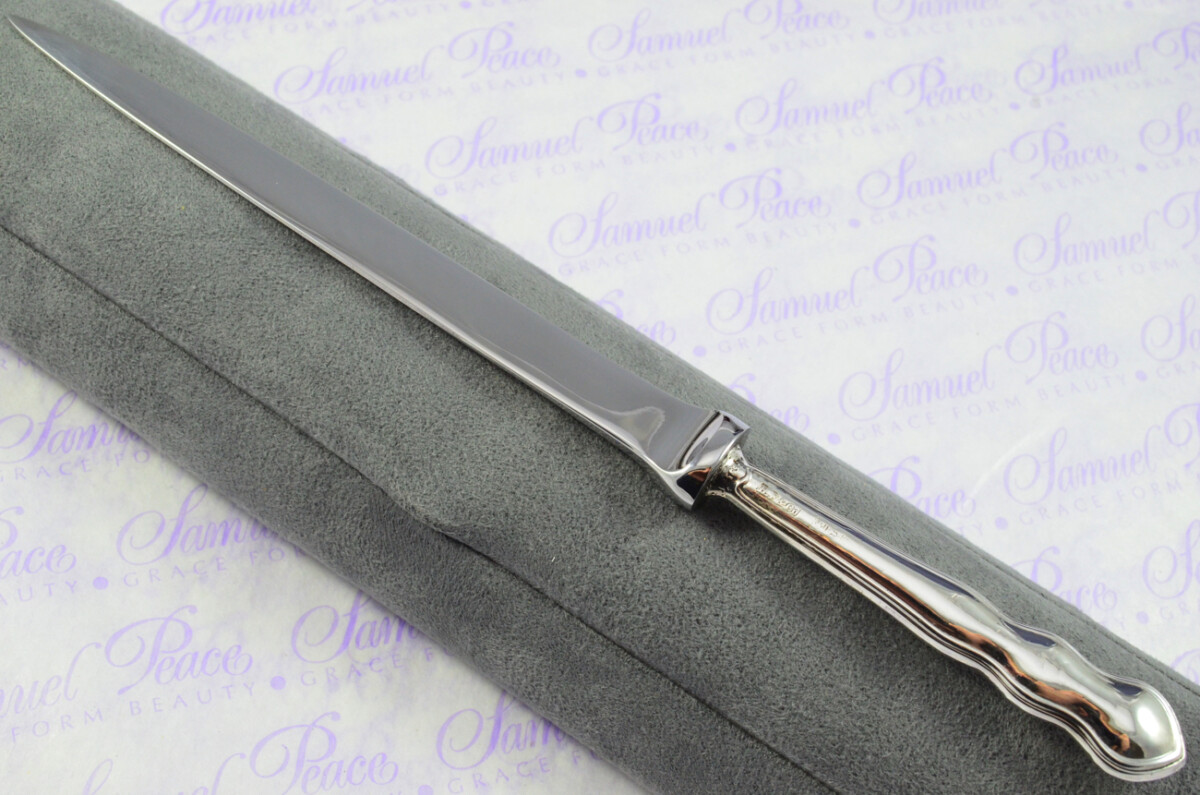 Harrison Fisher & Co Sheffield Sterling Silver Handled Letter Opener Chippendale Pattern 1920 Cased