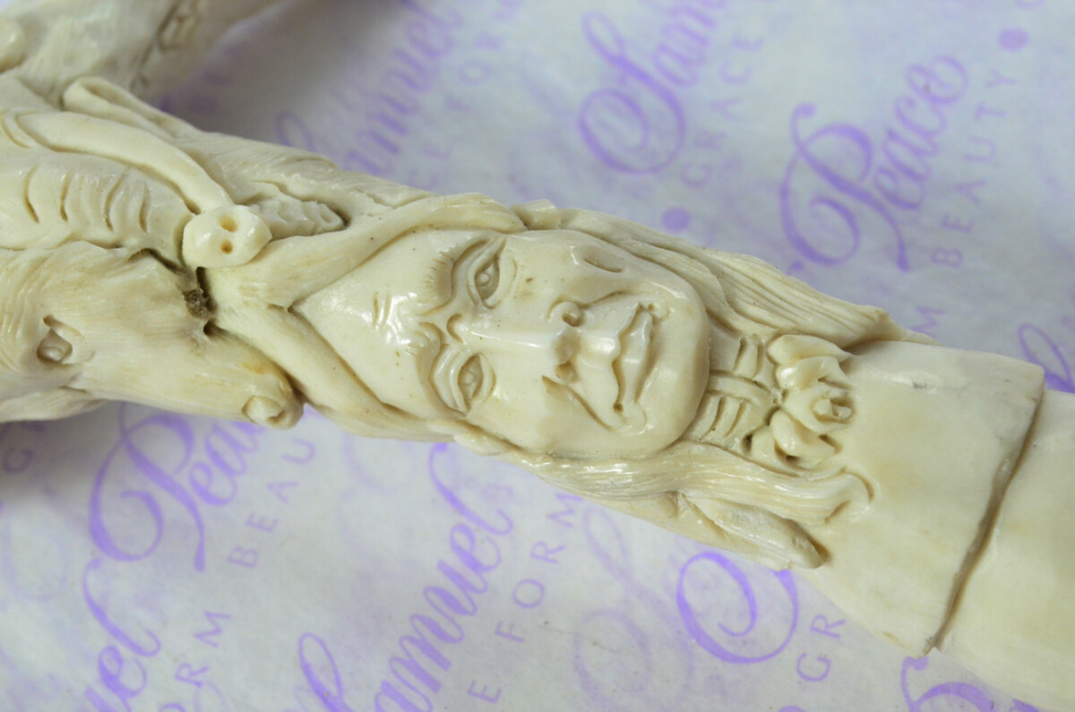 Awesome Hand Carved Eagle & Elephant Walking Stick Cane Top Handle Stag Antler Horn Made Sheffield England - Image 7