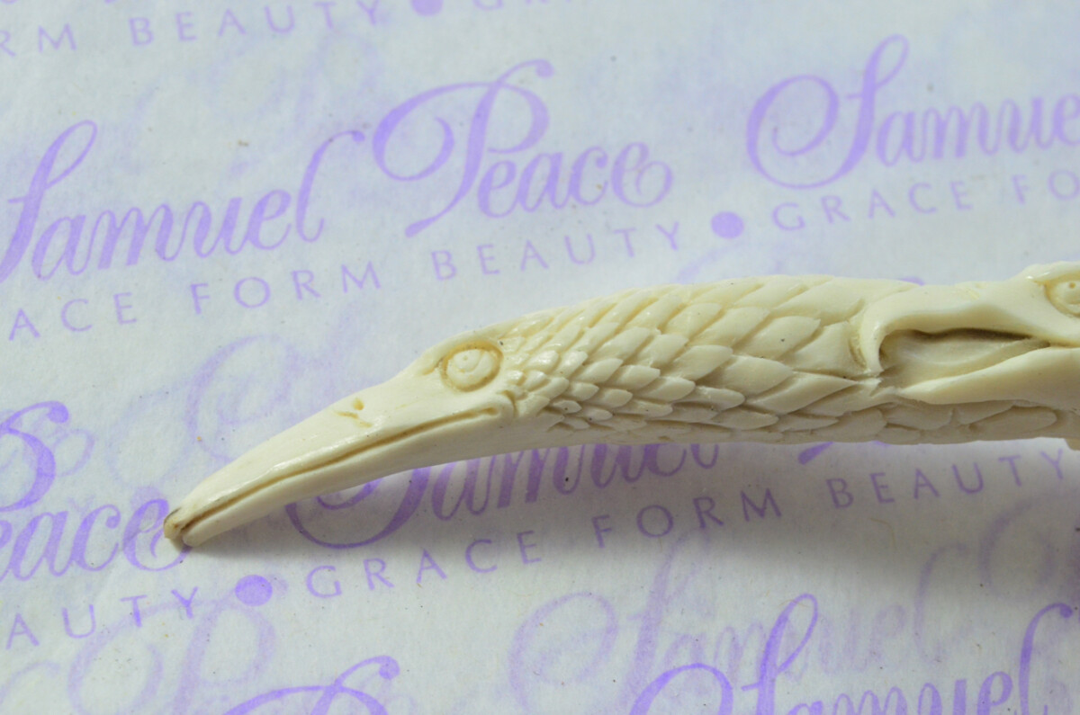 Awesome Hand Carved Eagle & Elephant Walking Stick Cane Top Handle Stag Antler Horn Made Sheffield England - Image 8