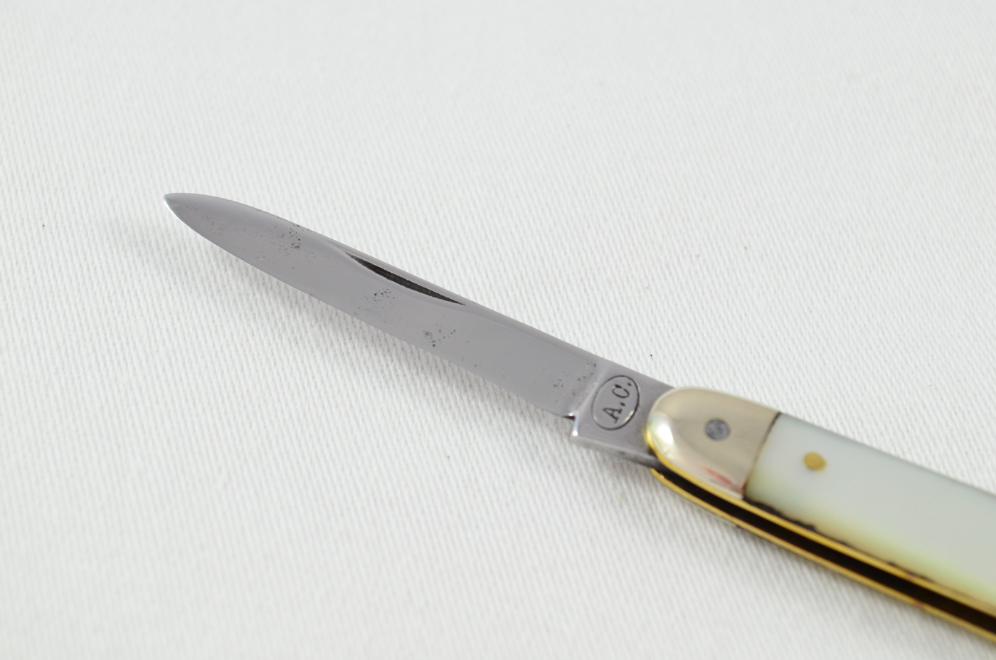 A.C Double Bolster Mother Of Pearl Handled Pen Knife c.1940 Sheffield - Image 2