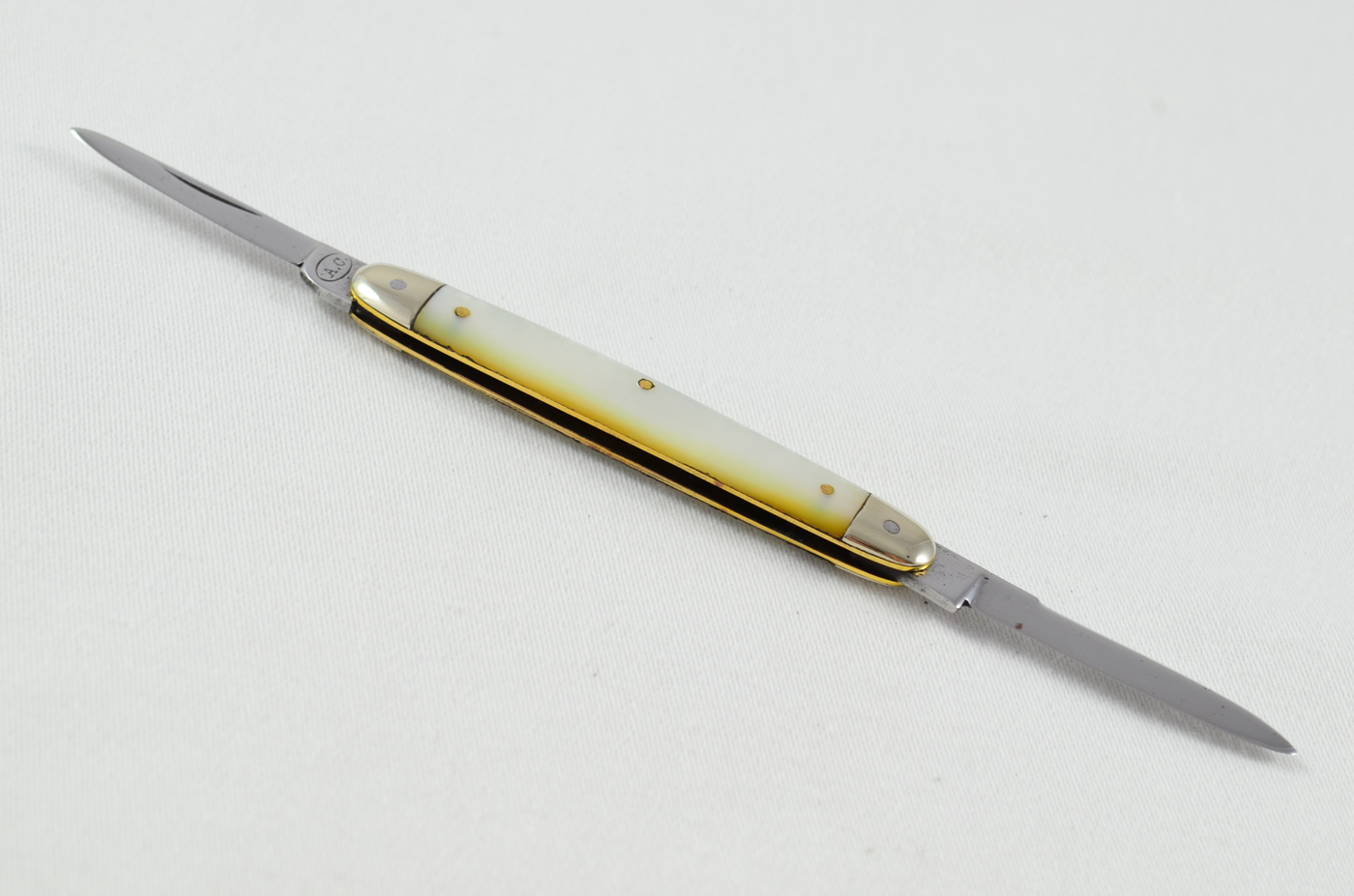 A.C Double Bolster Mother Of Pearl Handled Pen Knife c.1940 Sheffield - Image 4