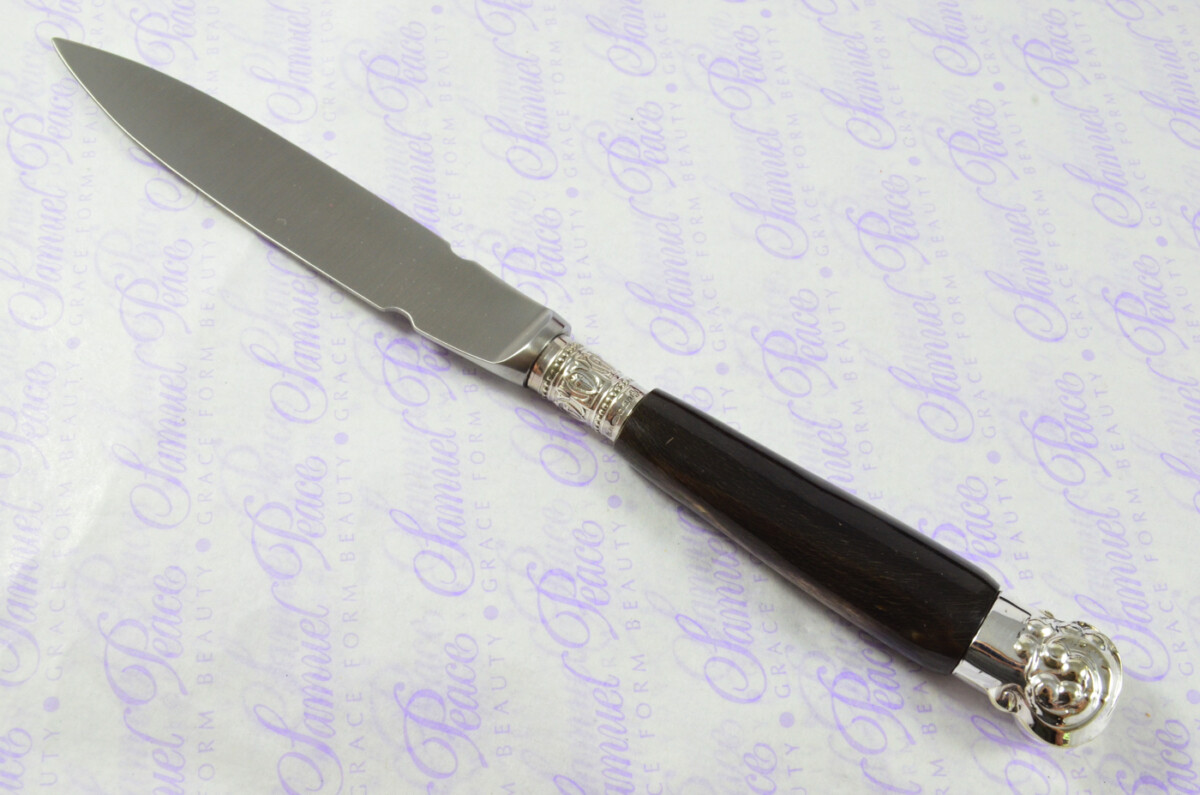 Bespoke Silver Ferruled Buffalo Handled Sterling Silver Letter Opener Sheffield 2000 Gift Boxed - Image 3