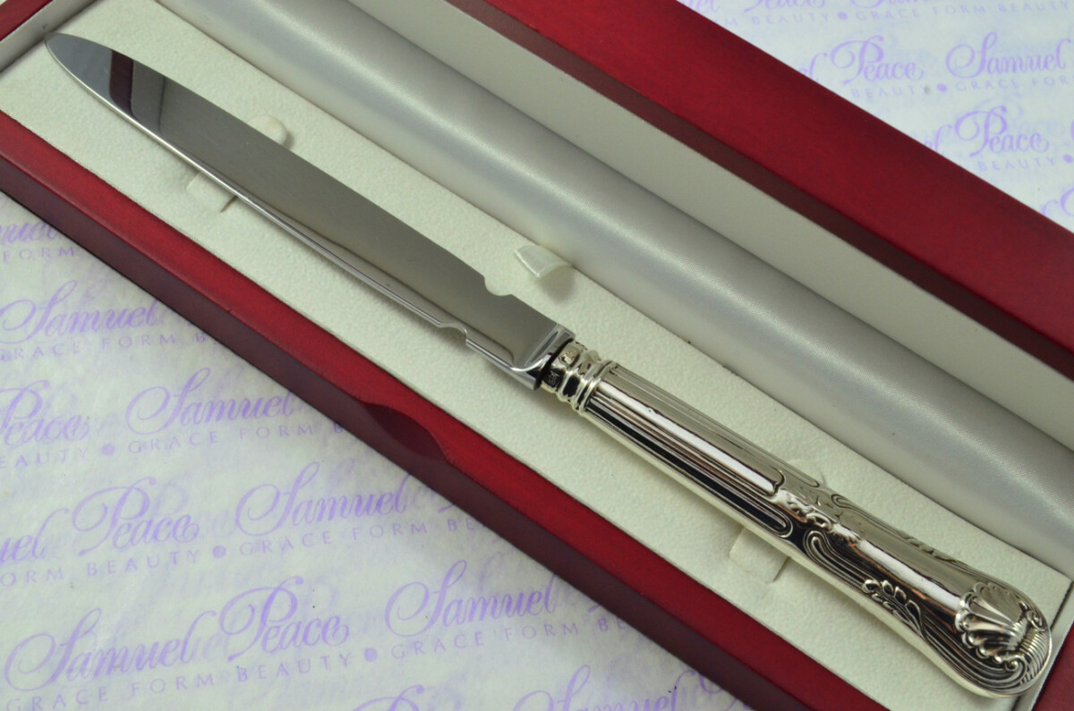 Hadfield Sheffield Sterling Silver Handled Letter Opener Kings Pattern 1832 Cased - Image 2