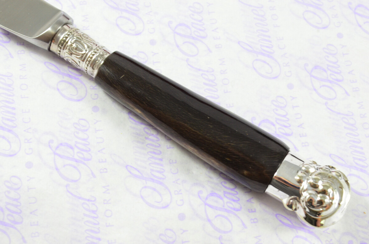 Bespoke Silver Ferruled Buffalo Handled Sterling Silver Letter Opener Sheffield 2000 Gift Boxed - Image 4