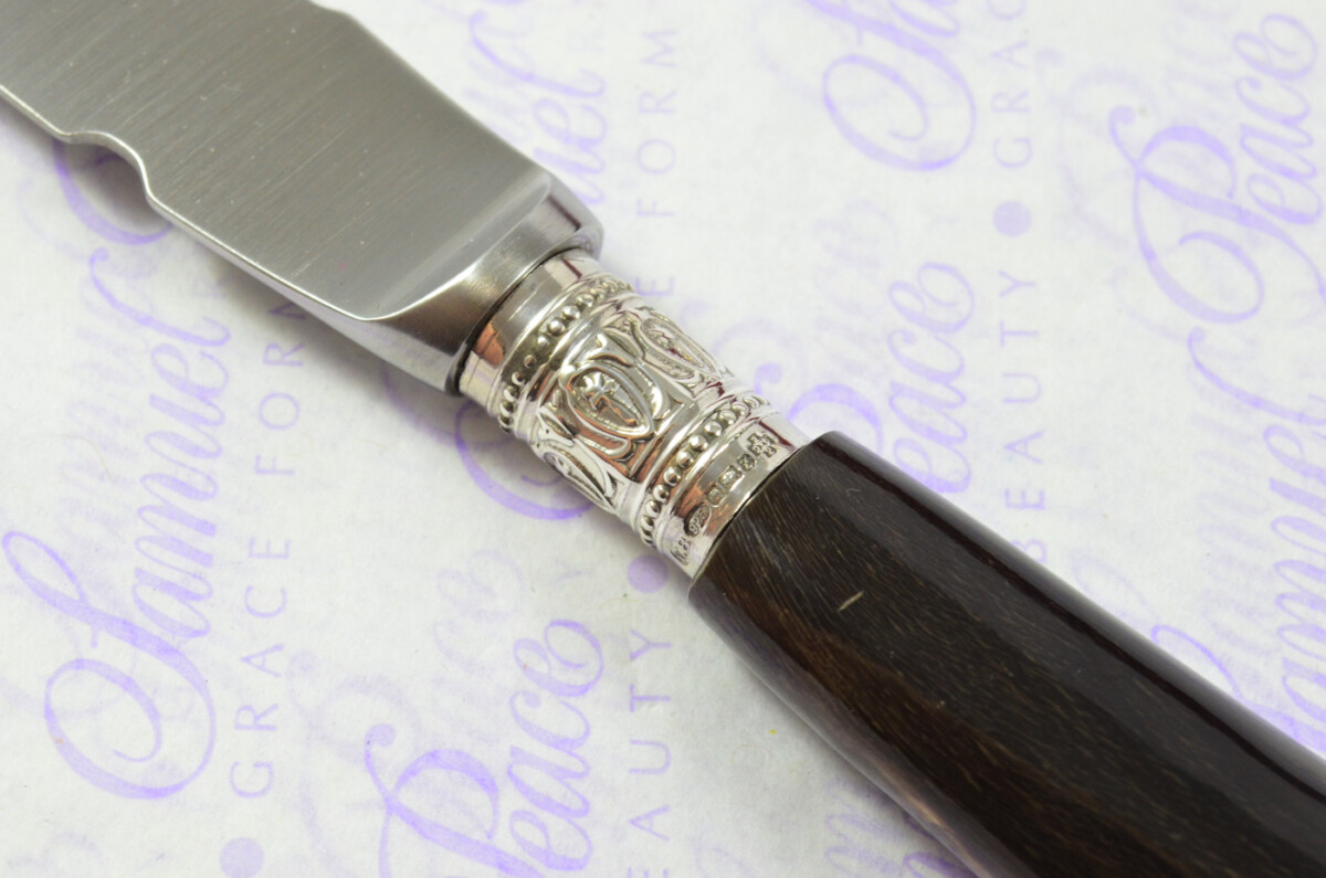 Bespoke Silver Ferruled Buffalo Handled Sterling Silver Letter Opener Sheffield 2000 Gift Boxed - Image 5