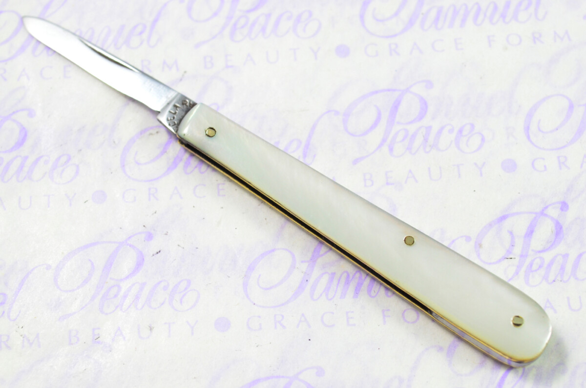 Ladies Single Bladed Fantastic Carbon Steel Bladed Mother Of Pearl Fully Restored Sheffield Made Pen/Pocket Knife c1900 - Image 6