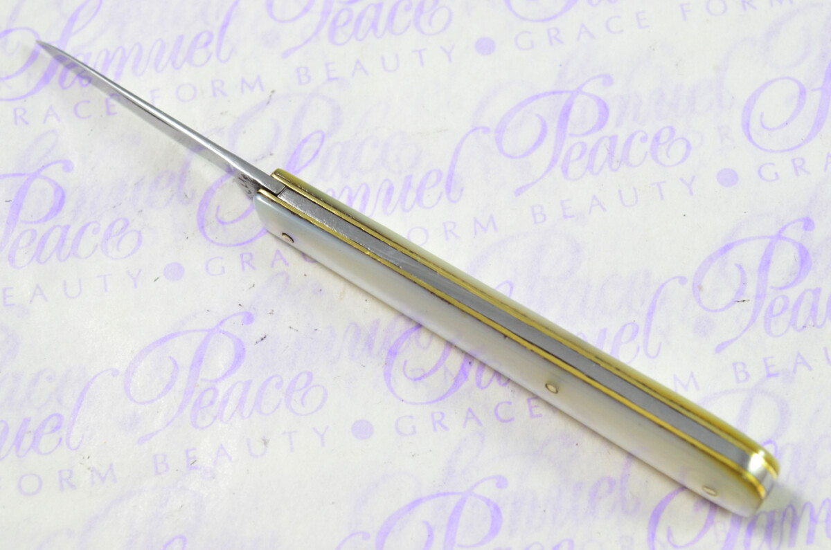 Ladies Single Bladed Fantastic Carbon Steel Bladed Mother Of Pearl Fully Restored Sheffield Made Pen/Pocket Knife c1900 - Image 7
