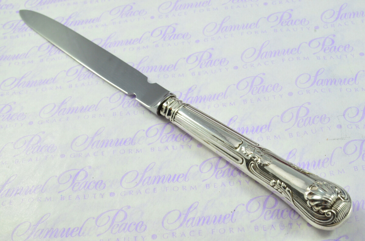 Hadfield Sheffield Sterling Silver Handled Letter Opener Kings Pattern 1832 Cased - Image 7