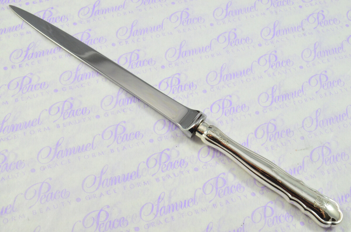 Walker & Hall Sheffield Sterling Silver Handled Letter Opener New Chippendale Pattern 1909 Cased - Image 3