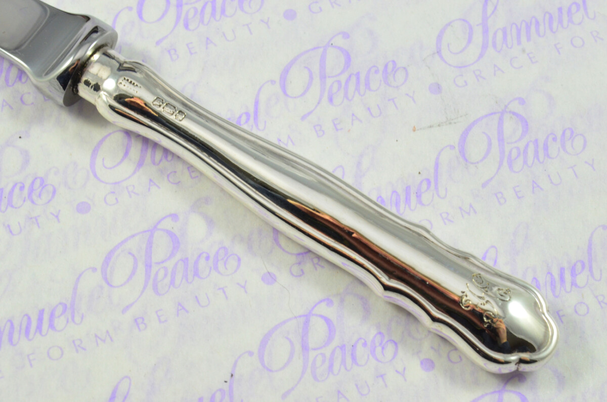 Walker & Hall Sheffield Sterling Silver Handled Letter Opener New Chippendale Pattern 1909 Cased - Image 4