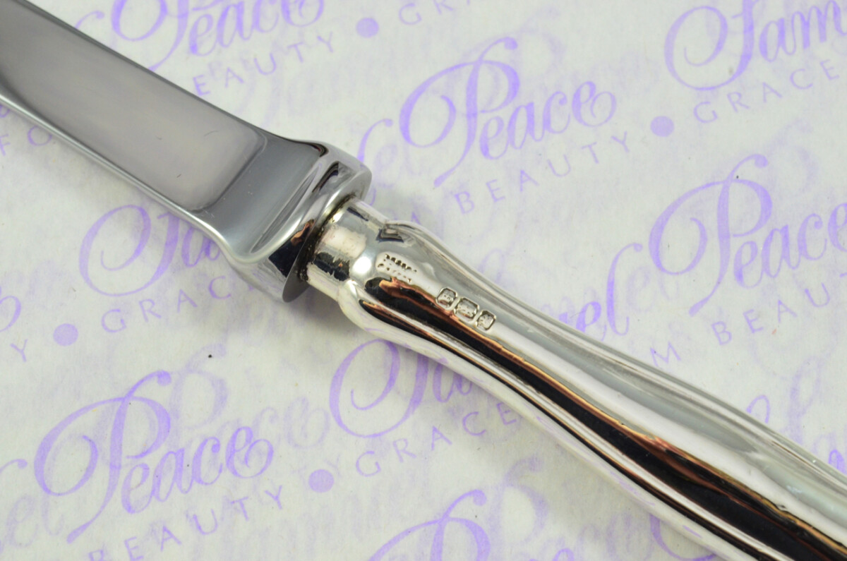 Walker & Hall Sheffield Sterling Silver Handled Letter Opener New Chippendale Pattern 1909 Cased - Image 5