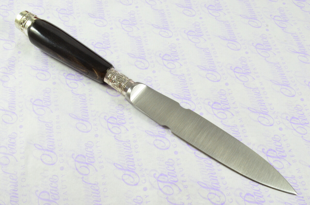 Silver Ferruled Buffalo Handled Sterling Silver Letter Opener Sheffield 2002 Gift Boxed - Image 8